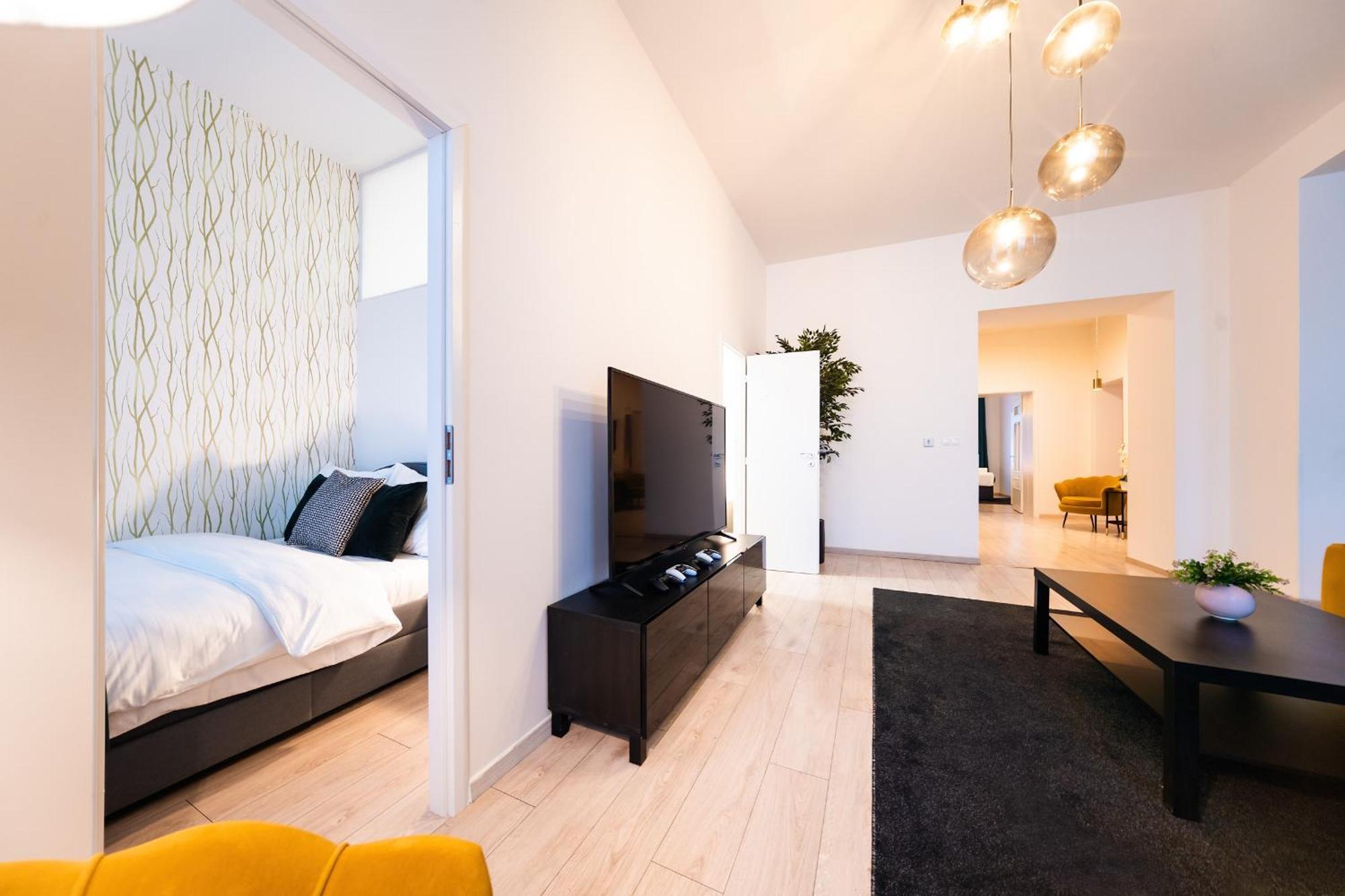 Centrum Apartments Pstrossova Prag Rum bild